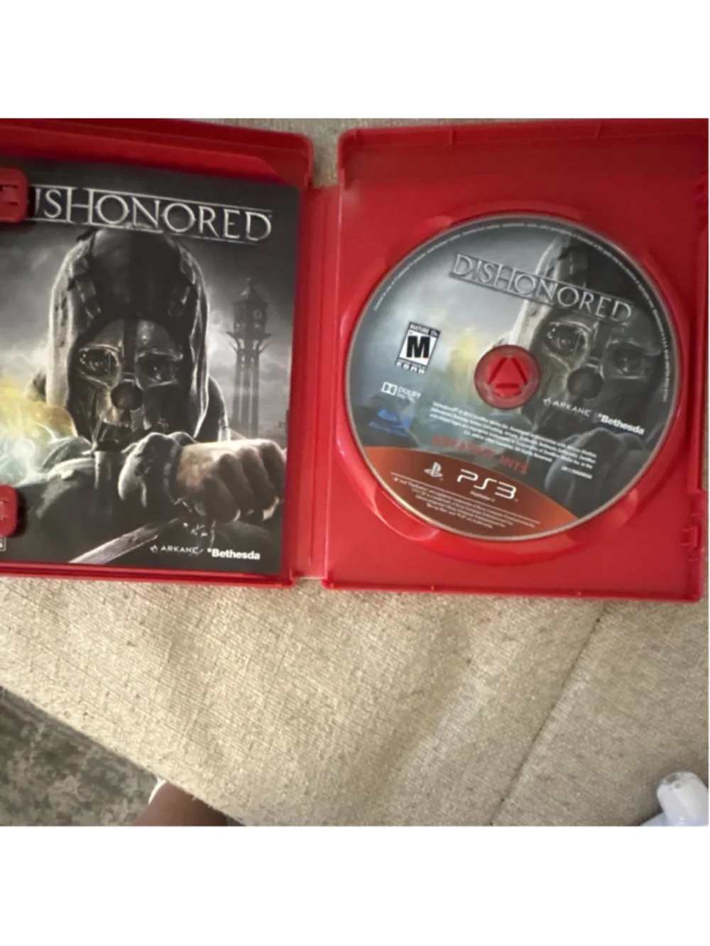 Bethesda Dishonored Greatest Hits PS3 Manual NTSC 2012 M Action Adventure